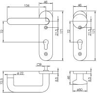 FH-WE-Grt., oval Kursch.PZ,Kst.schwarz