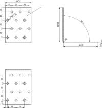 Lochplattenwinkel 80x80x60x2,5 mm