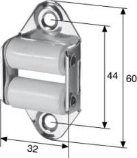 Role de ghidare 172000, pentru banda cu latime max. 23 mm, design vertical, FRIDAVO