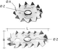 Saiba Bulldog cu dantura dubla pentru lemn, diam. 12,2 mm, model C2-50M12G-B