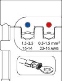 8140-02 Modul-Einsatz für isolierte Kabelschuhe 0,5-1,5/1,5-2,5