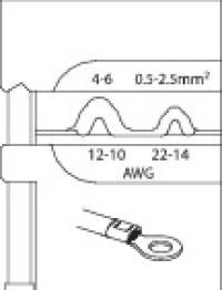 8140-05 Modul-Einsatz für unisolierte Kabelschuhe 0,5-2,5/4-6