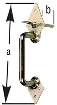 Mâner de blocare nr.170 lungime totală 255mm galvanic strălucitor.