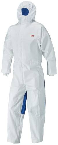 Costum de protectie 4535, alb/albastru tip 5/6 marimea L