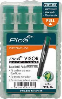 Set de plumb pentru marker permanent VISOR Industrial verde Pica