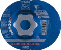 Disc de polizat CC-GRIND-SOLID SGP INOX pentru inox, 115mm, PFERD