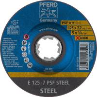 Disc de poliizat X-LOCK PSF STEEL pentru otel, 125x7.2mm, curbat, horse