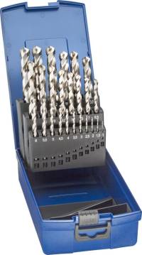 Set burghie HSS-Co5 rectificate, DIN388, Tip N, 1-13mm, increment 0.5mm, 25 buc, FORTIS