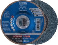 Disc lamelar POLIFAN Z SG POWER STEELOX, 125mm, curbar, gran.80 cai