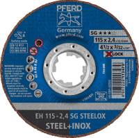 Disc de debitare X-LOCK SG STEELOX pentru otel, inox, 115x2,4mm, drept, PFERD