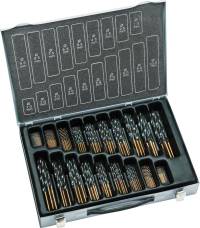 Set burghie HSS spiralate, tratate cu abur, Ø 1-10mm, 170buc, DIN 338N, ALPEN