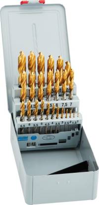 Set burghie HSS TiN spiralate, 1-13mm, 25 buc, increment 0.5mm, DIN338 N, FORUM