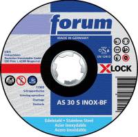 Disc abraziv X-LOCK pentru inox, 125x6mm, curbat, Forum