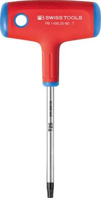 Șurubelniță cu mâner în T, pentru surub TORX®, T25x80mm, SWISS TOOLS