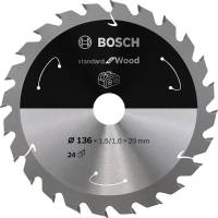 Pânză de ferăstrău circular HM 136x1,5/1x20 Z 24 Bosch