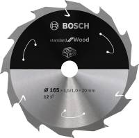 Pânză de ferăstrău circular HM 165x1,5/1x20 Z 12 Bosch