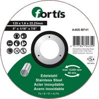 Disc de debitat pentru inox 125x1,6mm, drept, FORTIS