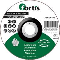 Disc de debitat pentru aluminiu, nemetale, 115x2,5mm, curbat, FORTIS