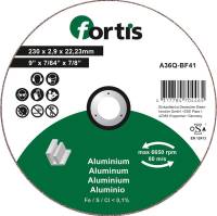 Disc de debitat pentru aluminiu, nemetale, 230x2,9mm, drept, FORTIS