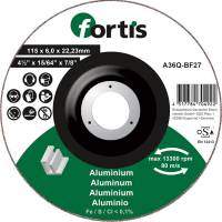 Disc de polizat pentru aluminium, nemetale, 115x6,0mm, curbat, Fortis