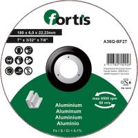 Disc de polizat pentru aluminiu, nemetale, 180x6,0mm, curbat, FORTIS